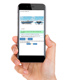 Laivų laivavedžių testai mobiliame telefone